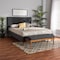 Baxton Studio Valencia MidCentury Modern Dark Grey Fabric Upholstered King Size 2Piece Bedroom Set 219-7837-9302-ZORO - alternate 1